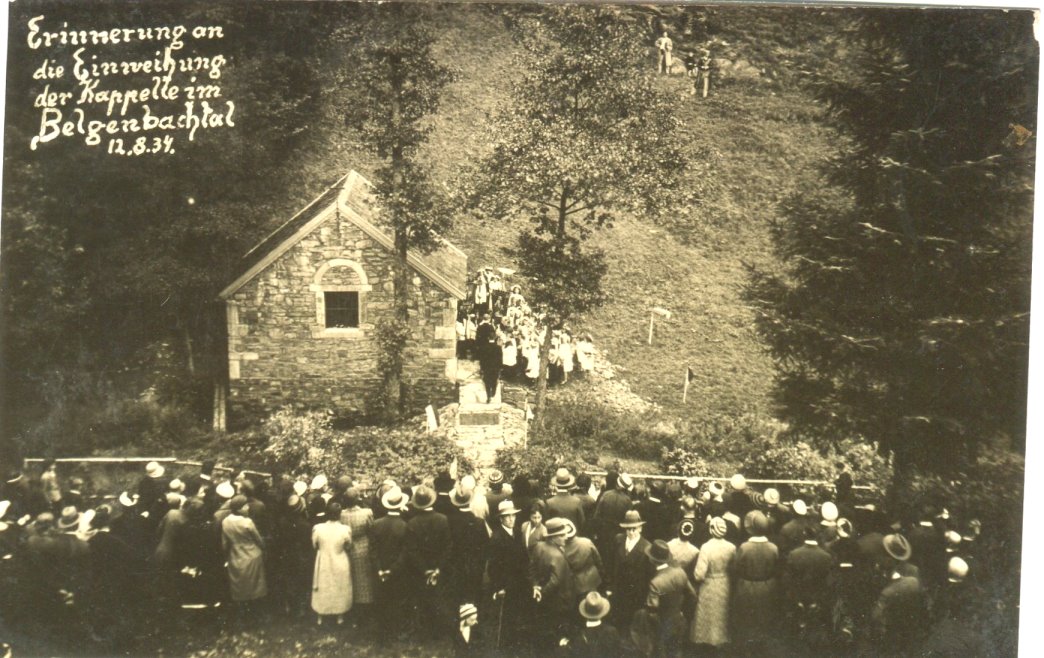 Einweihung der Kapelle am Belgenbach am 12. August 1934